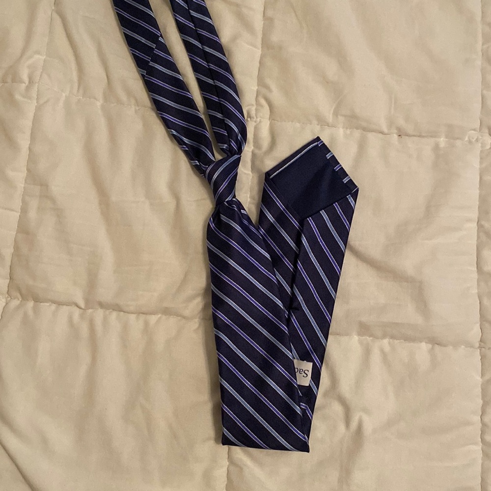 Blue striped tie